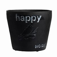 цветочный горшок happy чёрный в Томске