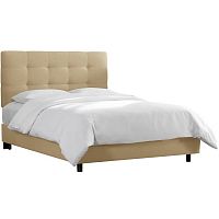 кровать двуспальная 160х200 бежевая alice tufted beige в Томске