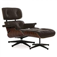 кресло eames style lounge chair палисандр коричневое в Томске