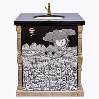 тумба с раковиной старый город нуар fornasetti в Томске