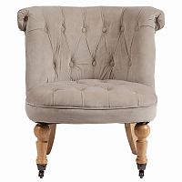 кресло amelie french country chair серо-бежевое в Томске