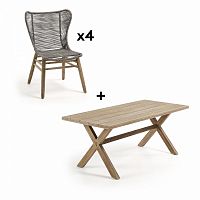 комплект мебели pack 621 brilliant стол + 4 стула от la forma (ex julia grup) в Томске
