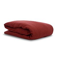 пододеяльник изо льна бордового цвета essential 150х200 в Томске