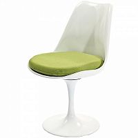 стул eero saarinen style tulip chair зеленая подушка в Томске