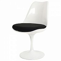 стул eero saarinen style tulip chair черная подушка в Томске