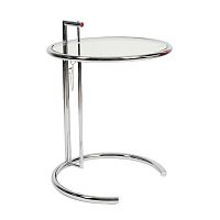 стол журнальный eileen gray style cocktail table e-1027 прозрачный в Томске