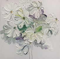 картина маслом превосходные ромашки 100*100 см. в Томске