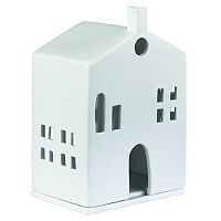 подсвечник-домик белый с круглыми окном light house round door в Томске