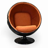 кресло ball chair черно-коричневое в Томске