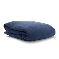 пододеяльник изо льна темно-синего цвета essential 150х200 в Томске