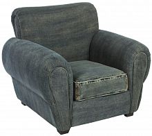 кресло san francisco denim armchair серое в Томске