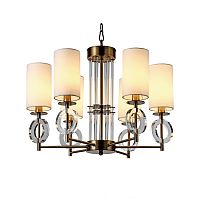 люстра felton 6 от delight collection белая/прозрачная/латунь в Томске