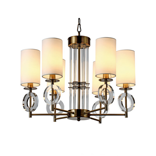 люстра felton 6 от delight collection белая/прозрачная/латунь в Томске