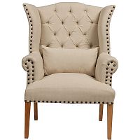 кресло quinn tufted armchair бежевое в Томске