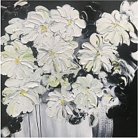 картина маслом великолепные цветочки 100*100 см. в Томске