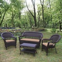 плетеный диван с креслами и столиком для отдыха на 4 персоны jilos в Томске