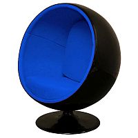 кресло eero ball chair синее с черным в Томске