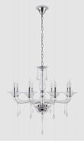 подвесная люстра crystal lux monica sp8 chrome/transparent в Томске