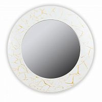 зеркало белое круглое диаметр 75 см с золотым декором fashion white gold в Томске