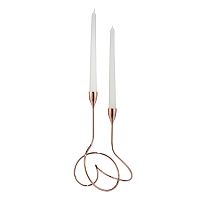 подсвечник медный металлический на 2 свечи loop, 28 см в Томске