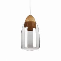 подвесной светильник wooden ball яйцеобразный цоколь дымчатый прозрачный в Томске