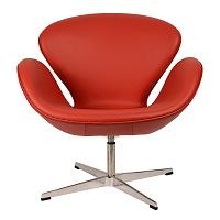 кресло arne jacobsen style swan chair красное в Томске