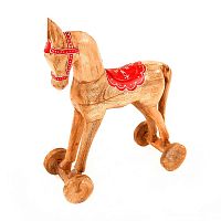 украшение новогоднее лошадка на колесах christmas horse, 40х30х13 см в Томске