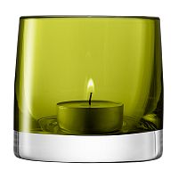 подсвечник стеклянный зеленый для чайной свечи light colour, 8,5 см в Томске